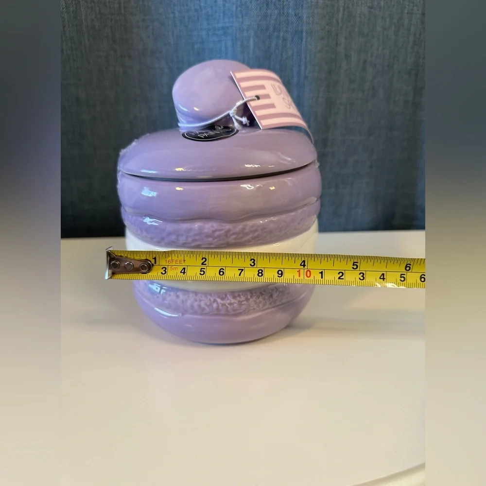 Luna‎ & Sage Pastel Purple Macaroon Ceramic Cookie / Sugar Jar Kitchen Canister